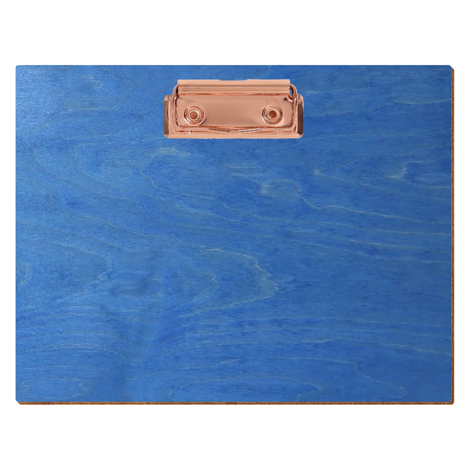 Klemmbrett Standardform Kornblumenblau A5 querkant Bügelklemme roségold