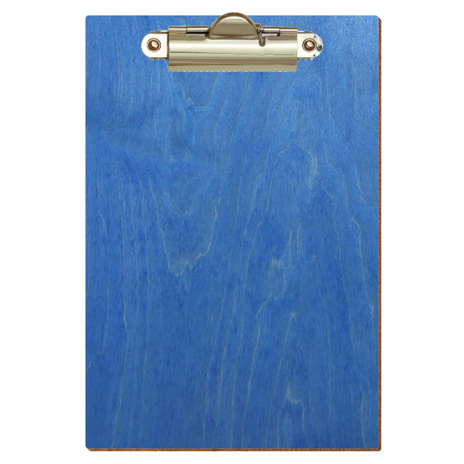 Klemmbrett Standardform Kornblumenblau A6 hochkant Zahnklemme gold