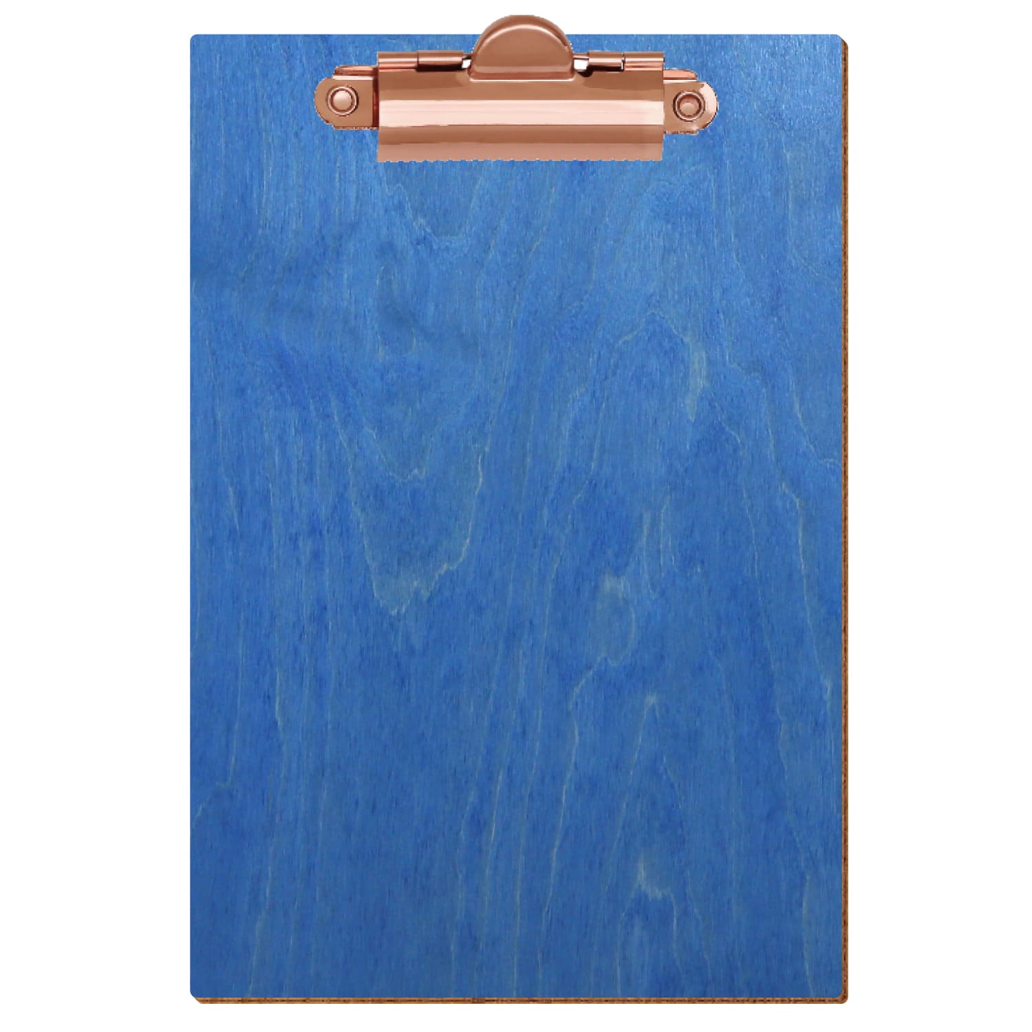 Klemmbrett Standardform Kornblumenblau A6 hochkant Zahnklemme roségold