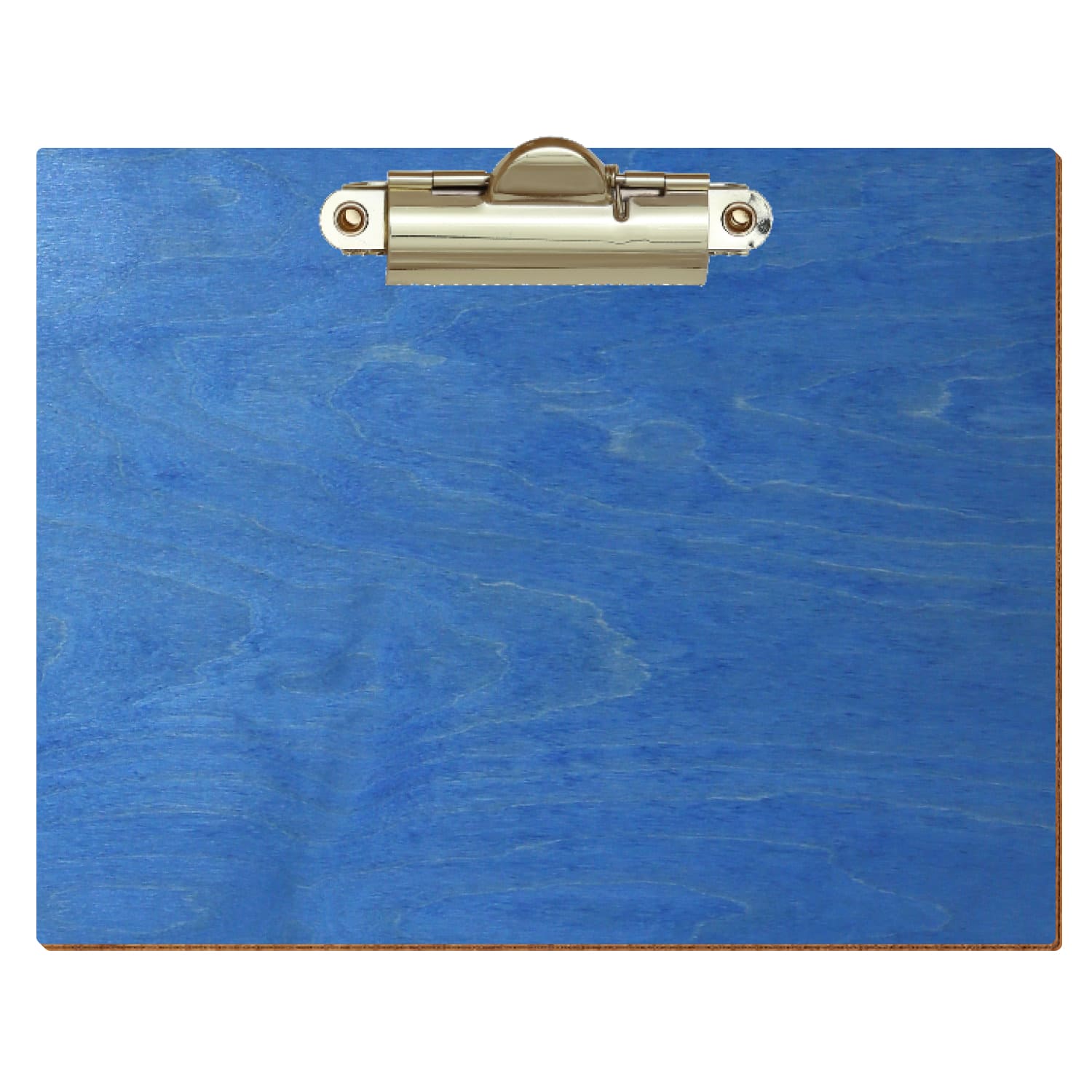 Klemmbrett Standardform Kornblumenblau A6 querkant Zahnklemme gold