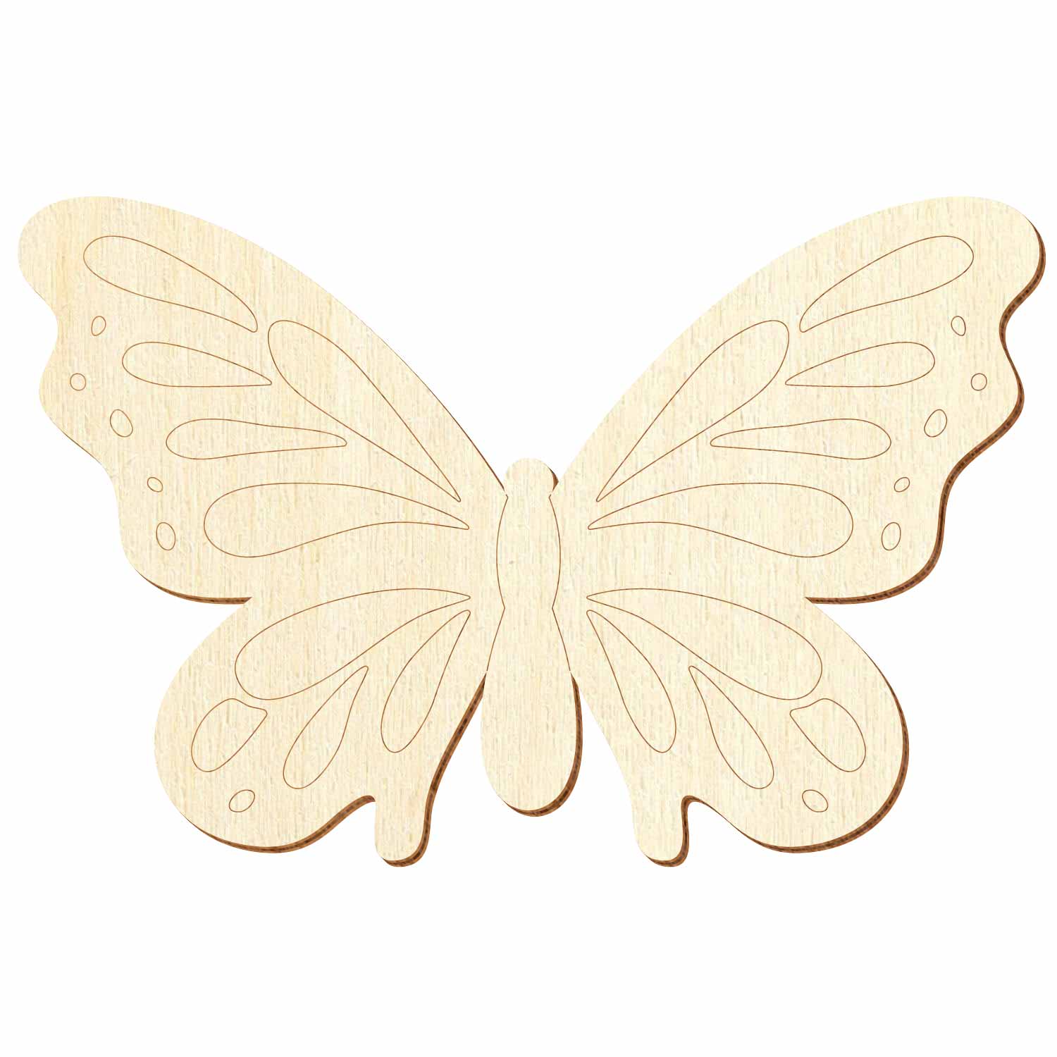 Schmetterling V2 mit Konturanschnitt Holz Zuschnitt 5-50cm
