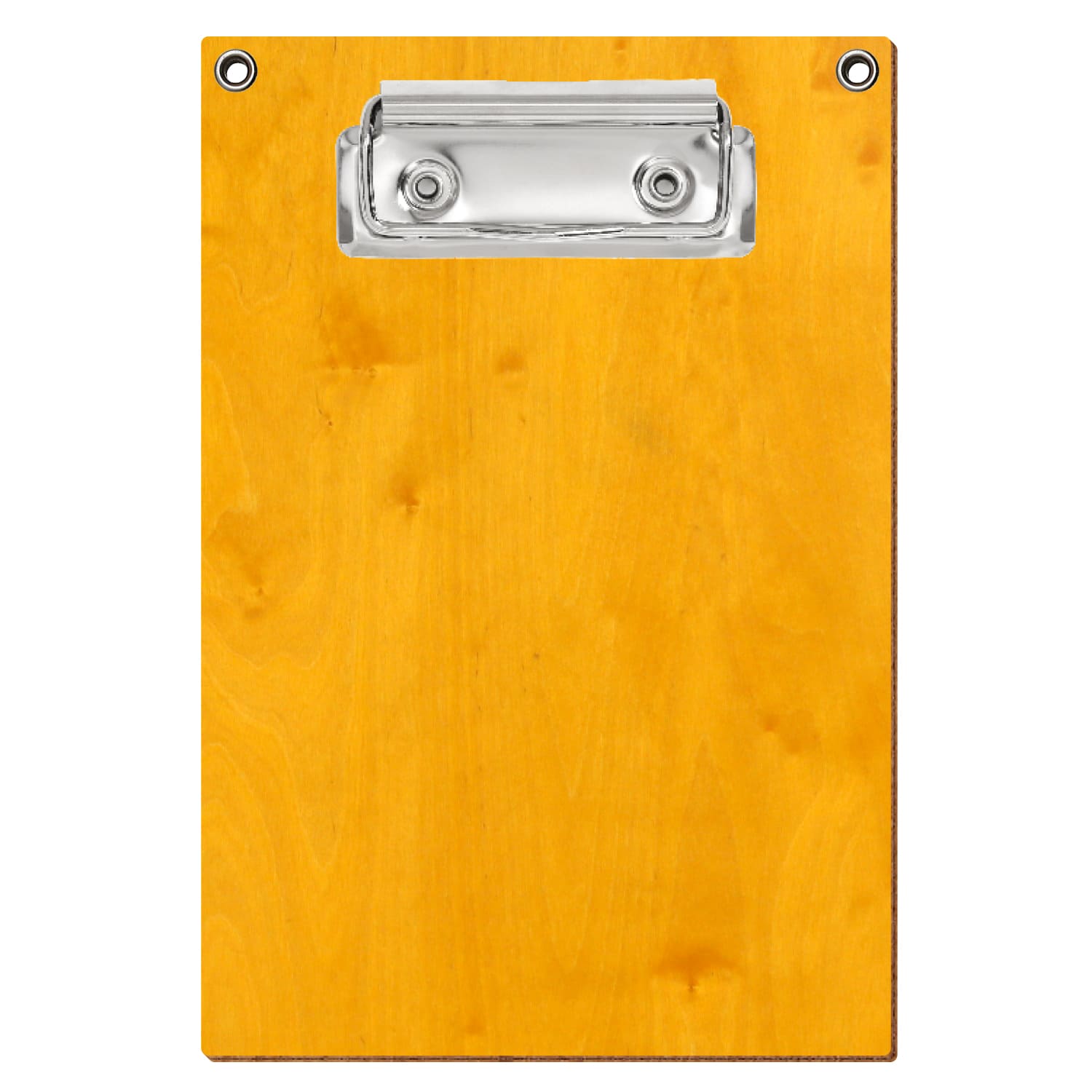 Klemmbrett Standardform Zitronengelb mit 2 Ösen A6 hochkant Bügelklemme silber