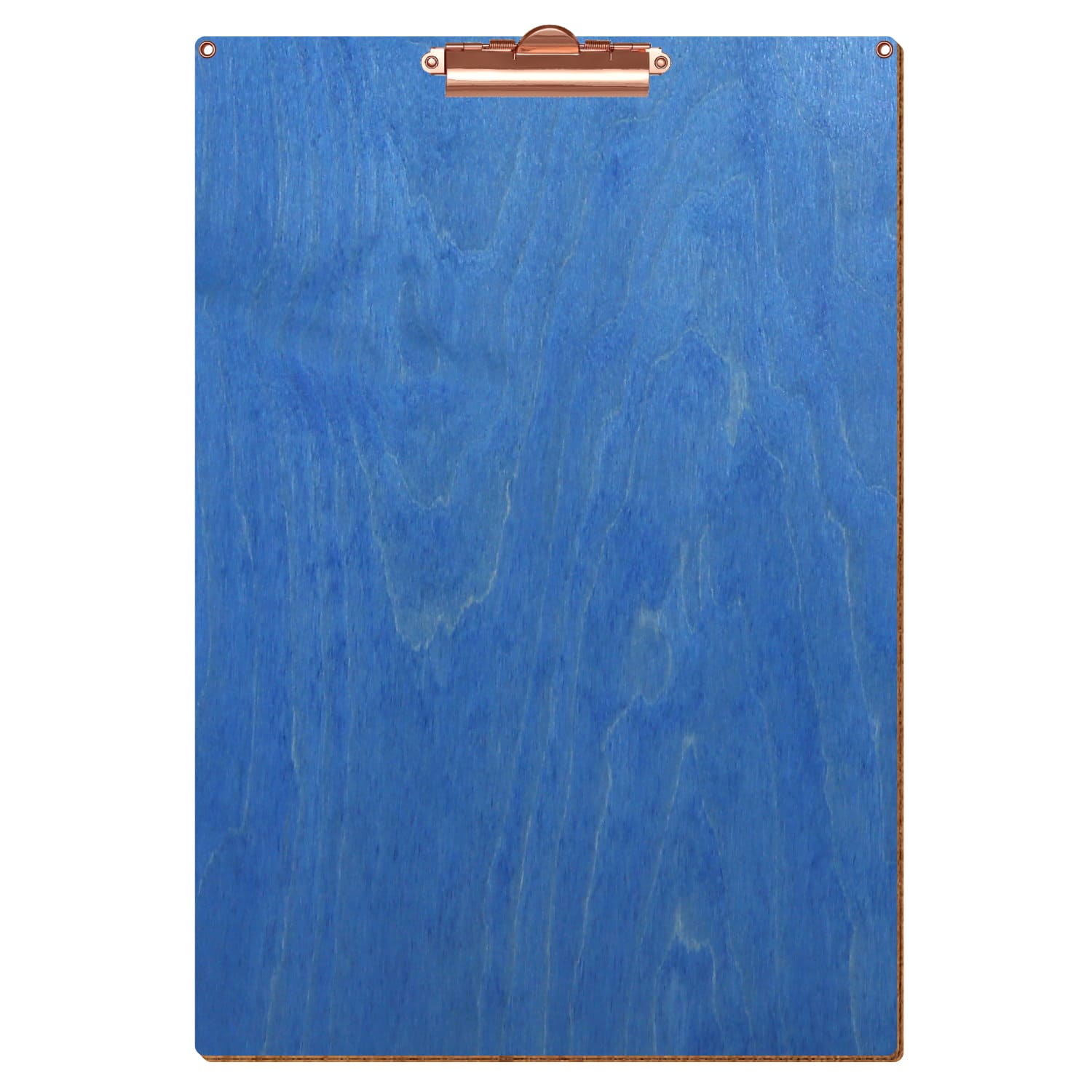 Klemmbrett Standardform Kornblumenblau mit 2 Ösen A3 hochkant Zahnklemme roségold