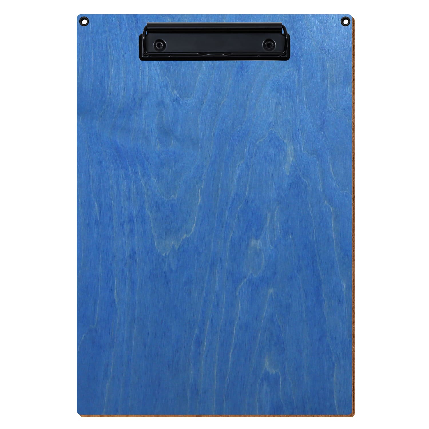 Klemmbrett Standardform Kornblumenblau mit 2 Ösen A4 hochkant Bügelklemme schwarz