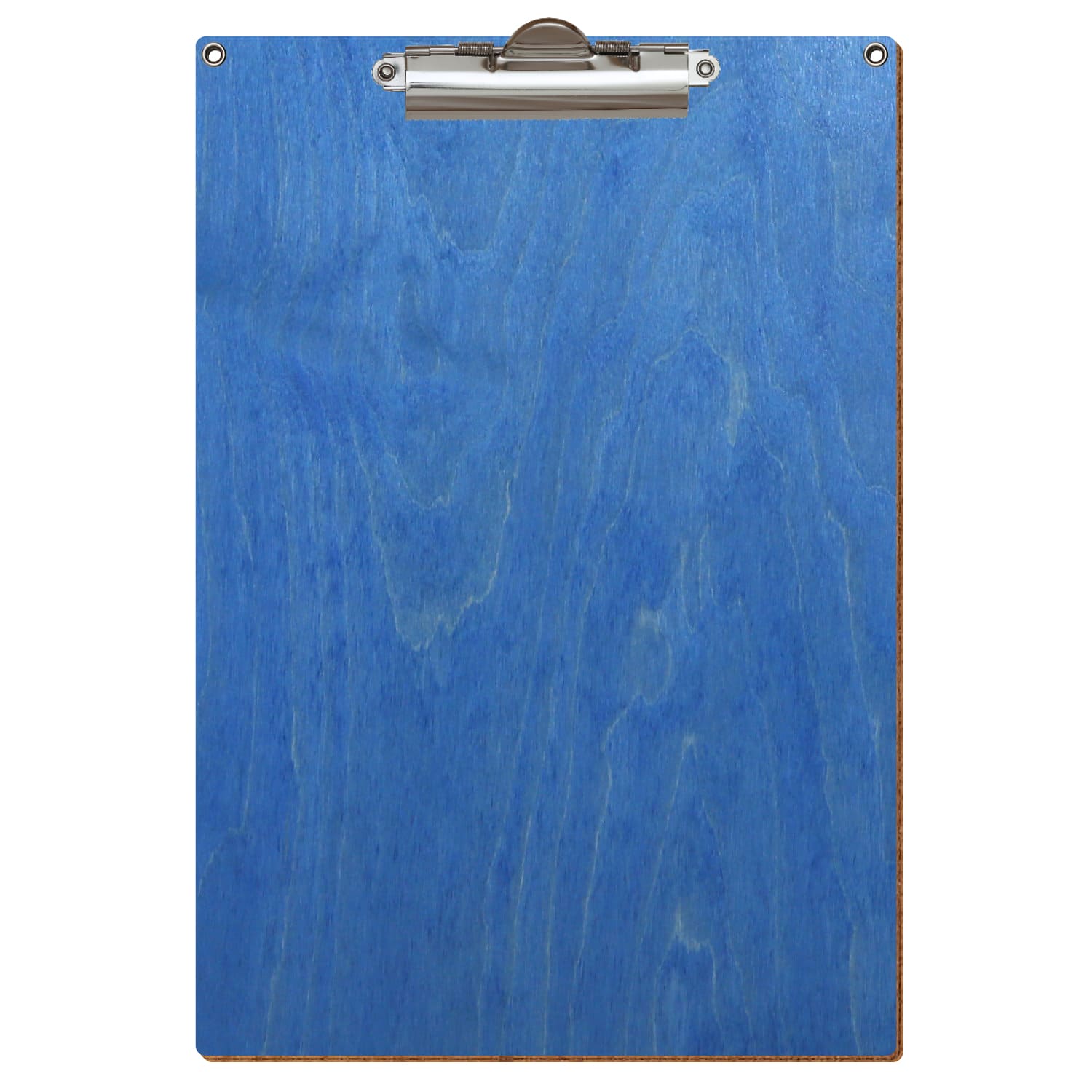 Klemmbrett Standardform Kornblumenblau mit 2 Ösen A4 hochkant Zahnklemme silber