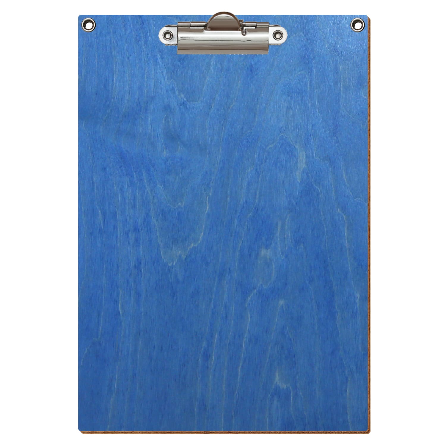 Klemmbrett Standardform Kornblumenblau mit 2 Ösen A5 hochkant Zahnklemme silber