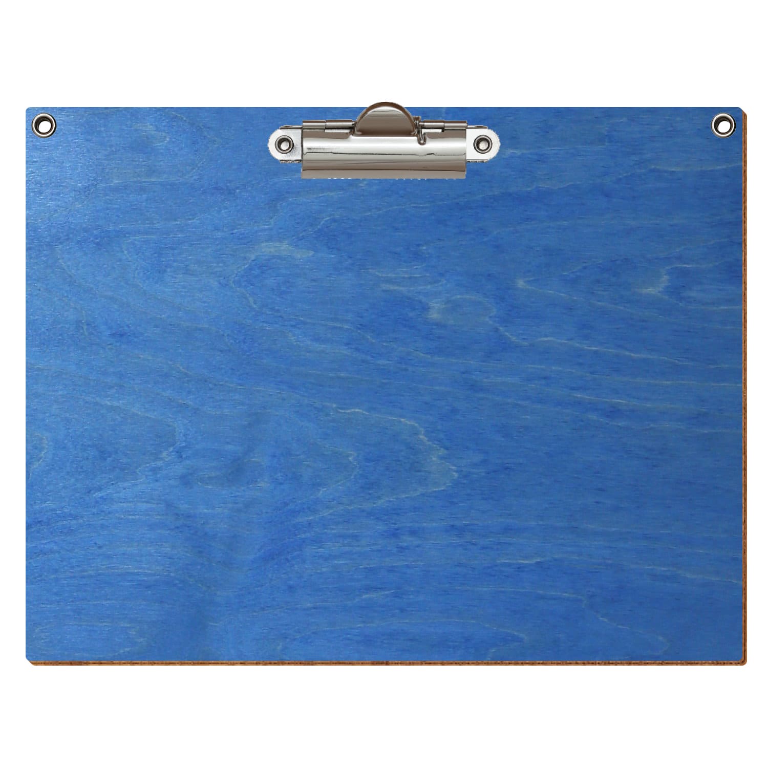 Klemmbrett Standardform Kornblumenblau mit 2 Ösen A5 querkant Zahnklemme silber