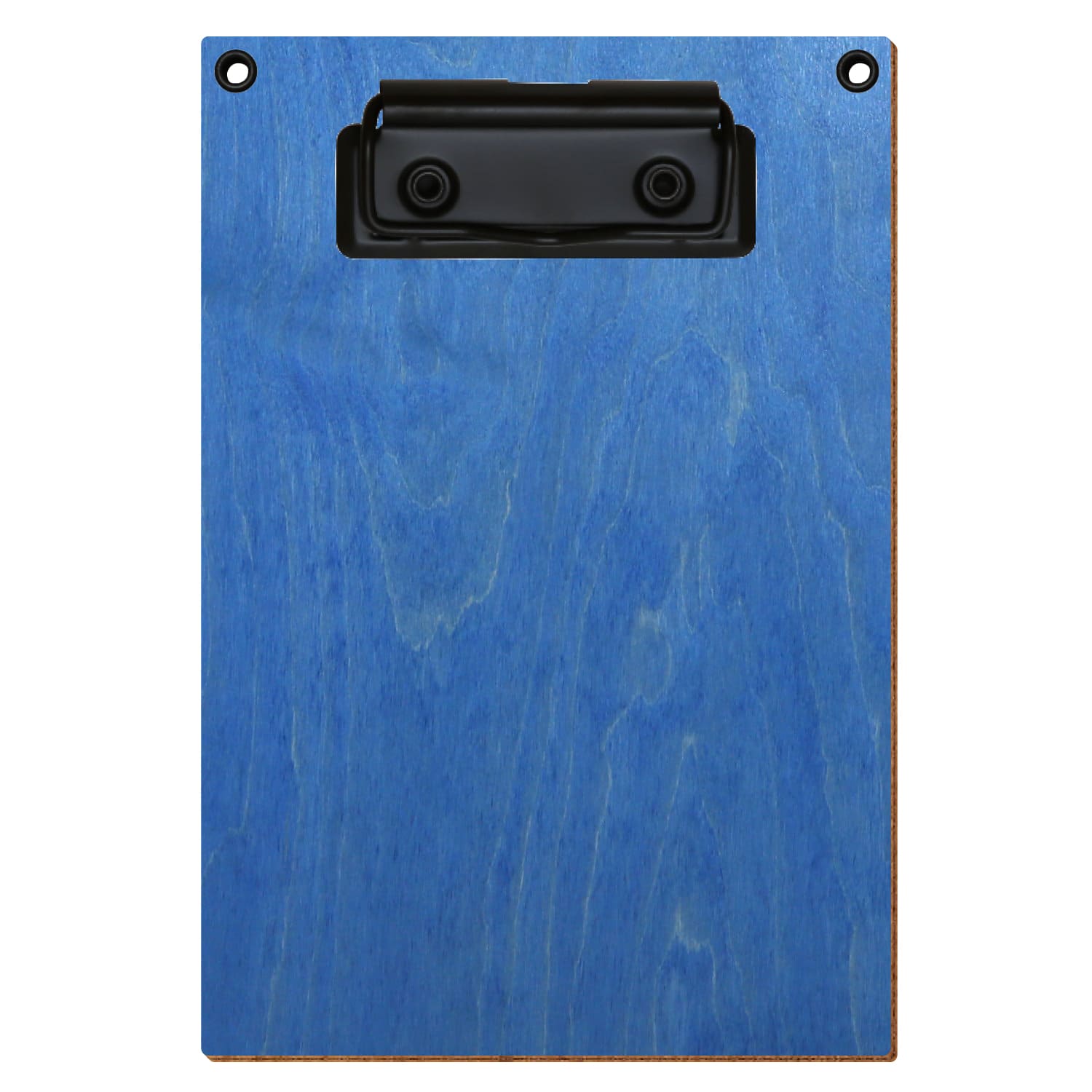 Klemmbrett Standardform Kornblumenblau mit 2 Ösen A6 hochkant Bügelklemme schwarz