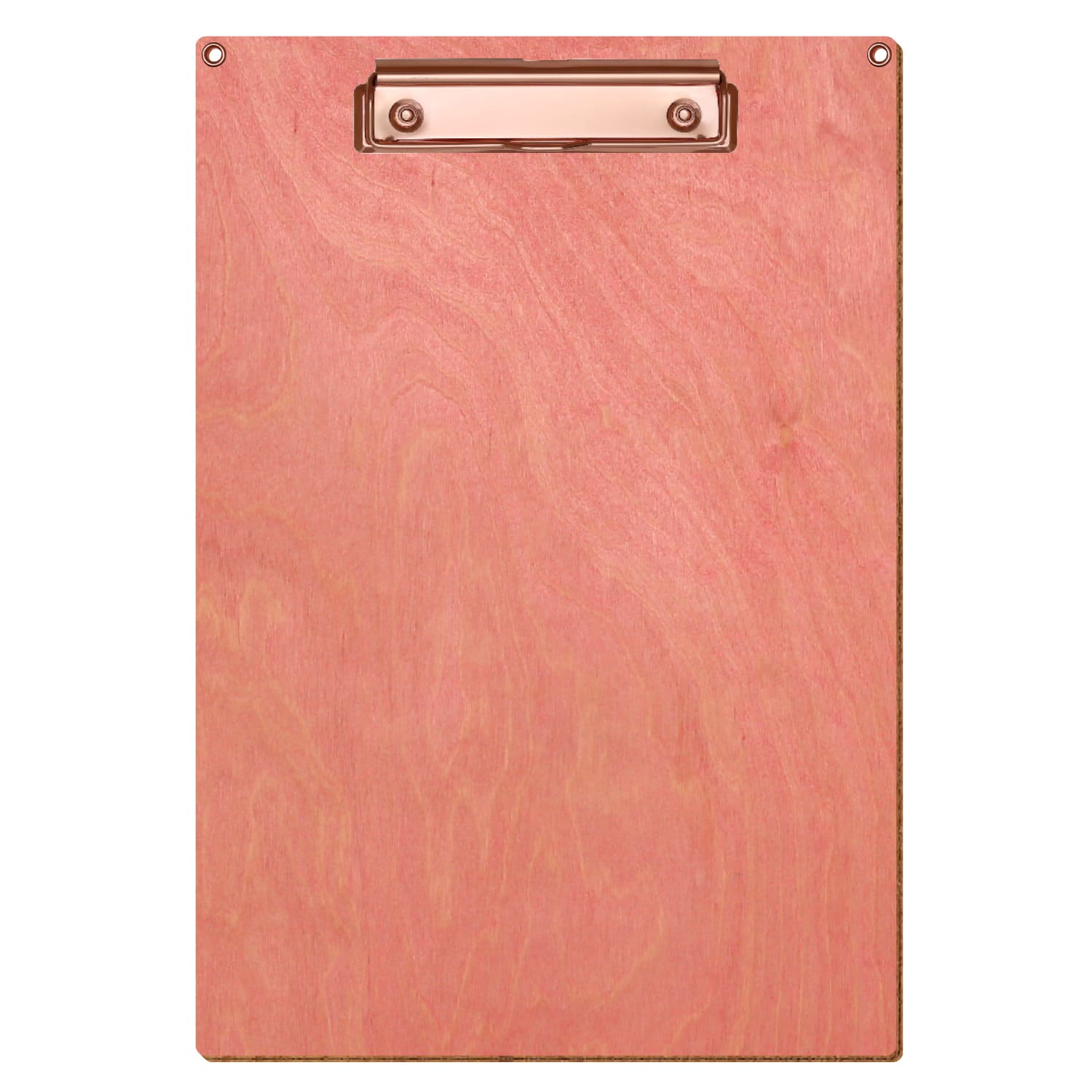 Klemmbrett Standardform Rosa mit 2 Ösen A4 hochkant Bügelklemme roségold