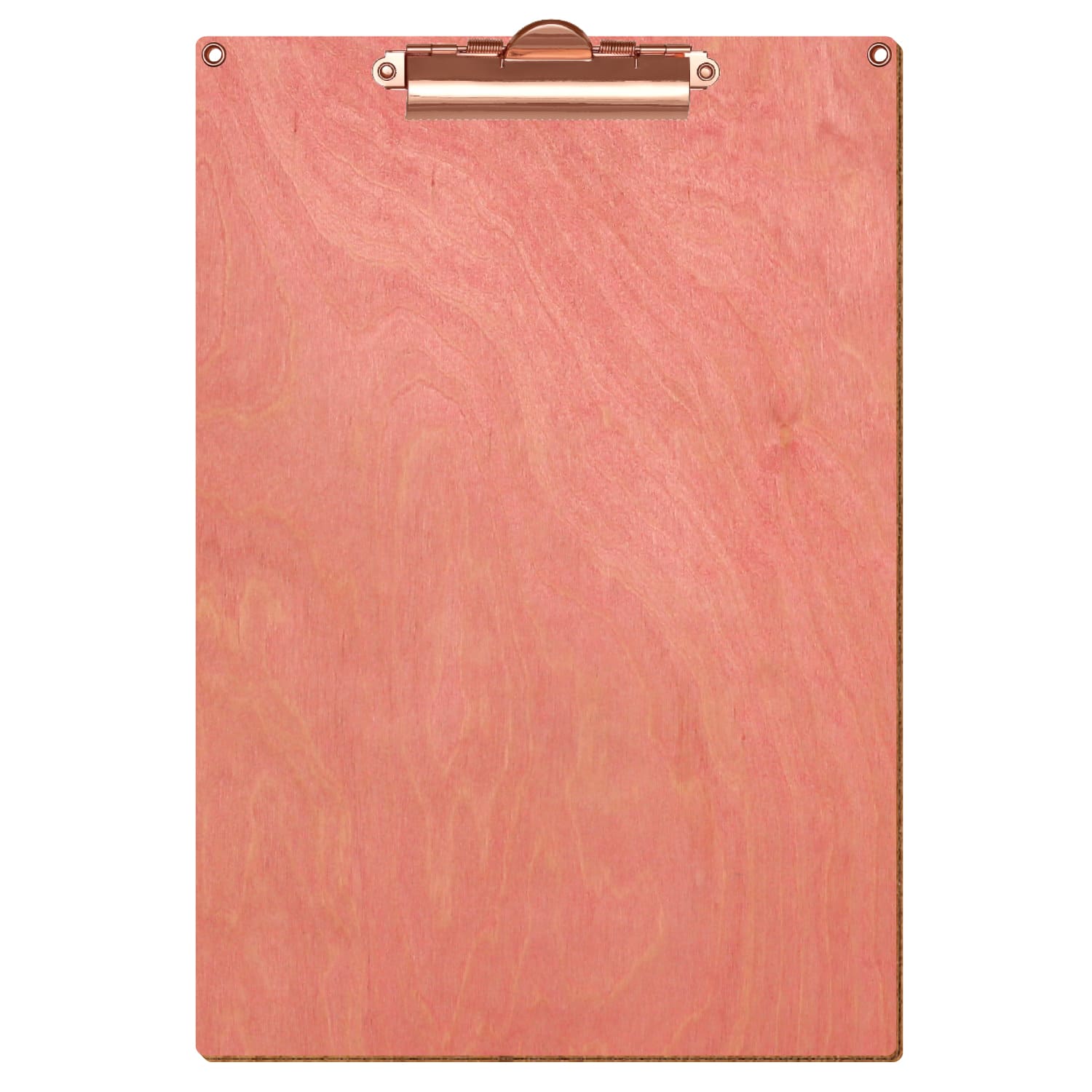 Klemmbrett Standardform Rosa mit 2 Ösen A4 hochkant Zahnklemme roségold