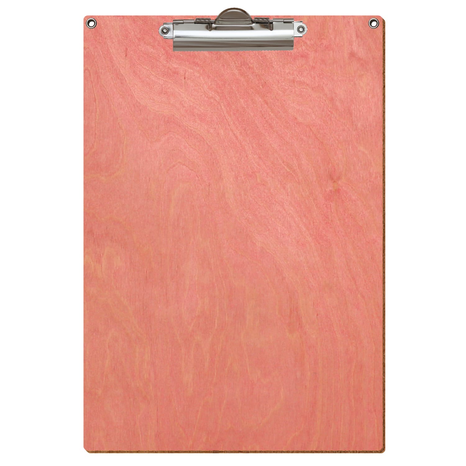 Klemmbrett Standardform Rosa mit 2 Ösen A4 hochkant Zahnklemme silber