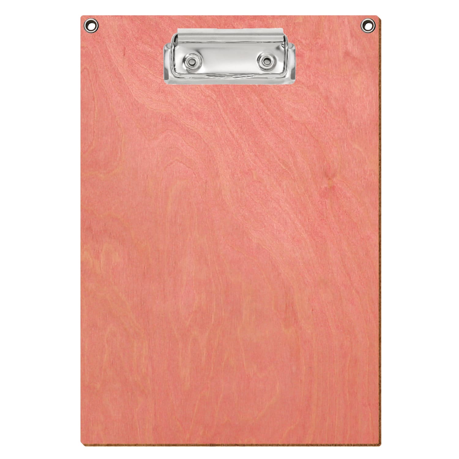 Klemmbrett Standardform Rosa mit 2 Ösen A5 hochkant Bügelklemme silber