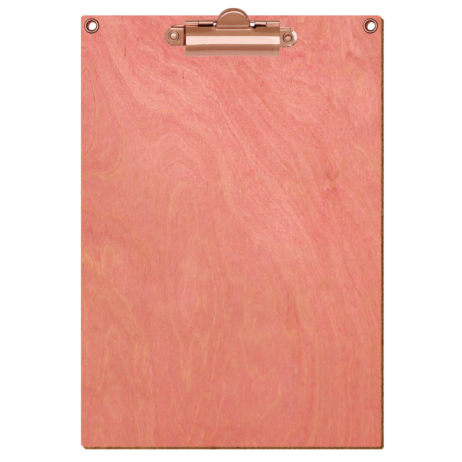Klemmbrett Standardform Rosa mit 2 Ösen A5 hochkant Zahnklemme roségold