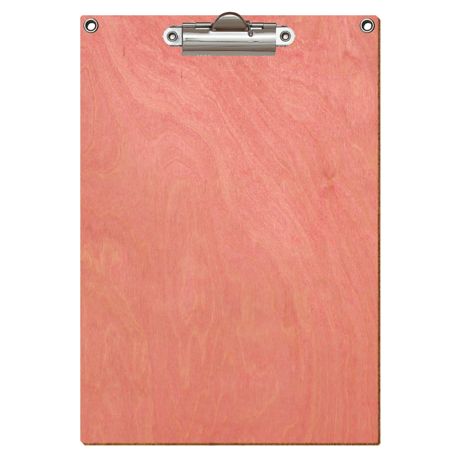 Klemmbrett Standardform Rosa mit 2 Ösen A5 hochkant Zahnklemme silber