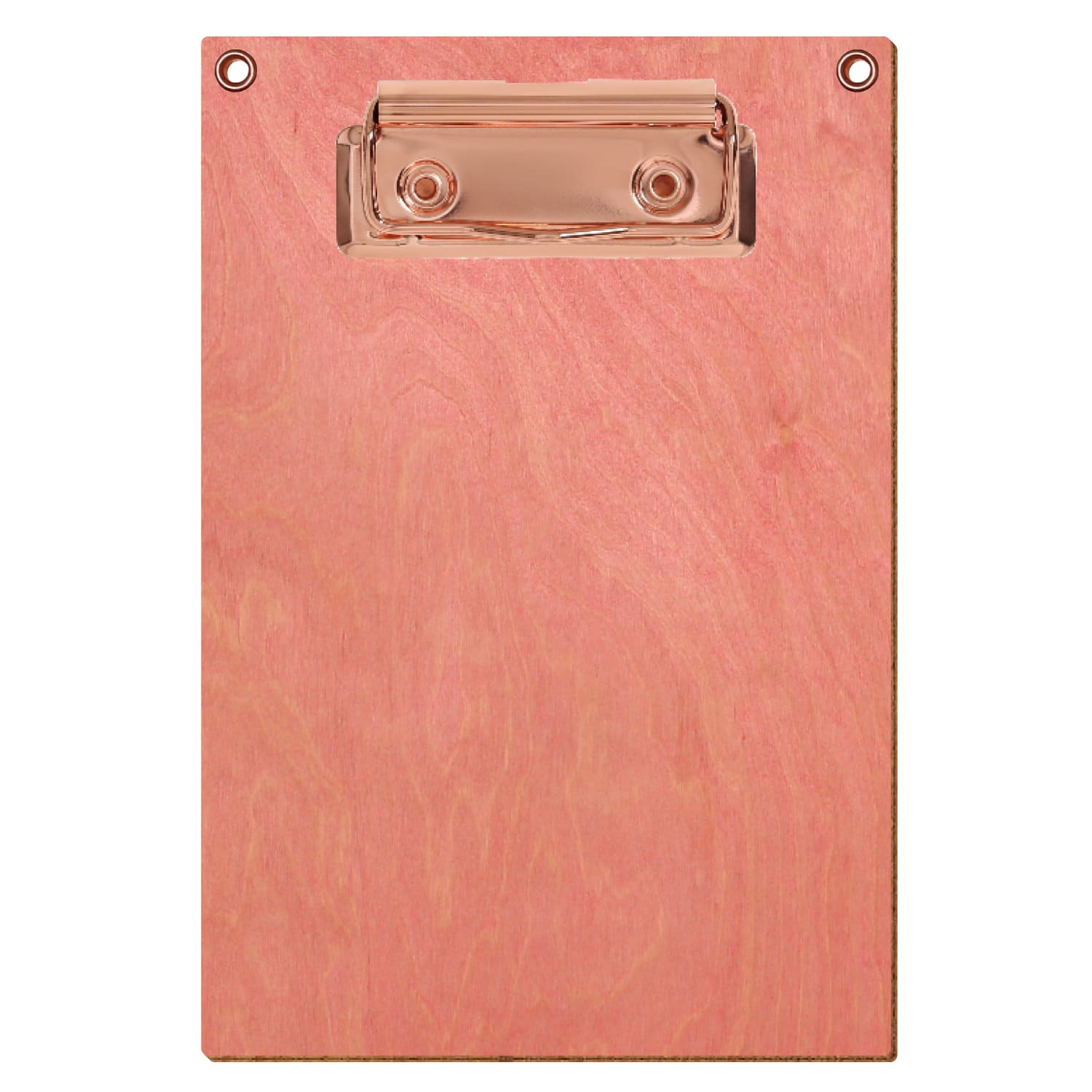 Klemmbrett Standardform Rosa mit 2 Ösen A6 hochkant Bügelklemme roségold