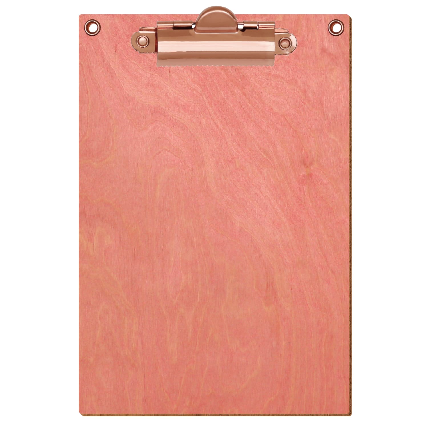 Klemmbrett Standardform Rosa mit 2 Ösen A6 hochkant Zahnklemme roségold