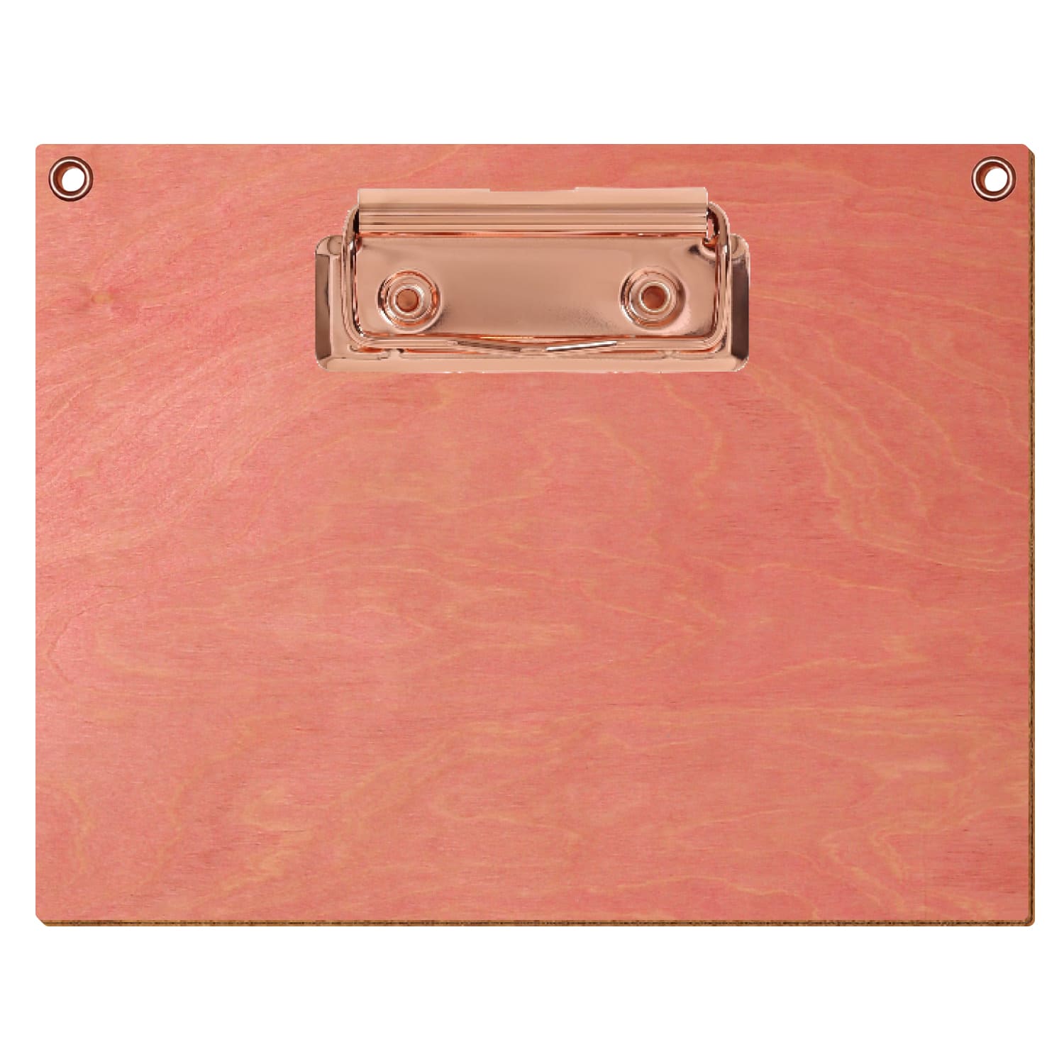 Klemmbrett Standardform Rosa mit 2 Ösen A6 querkant Bügelklemme roségold