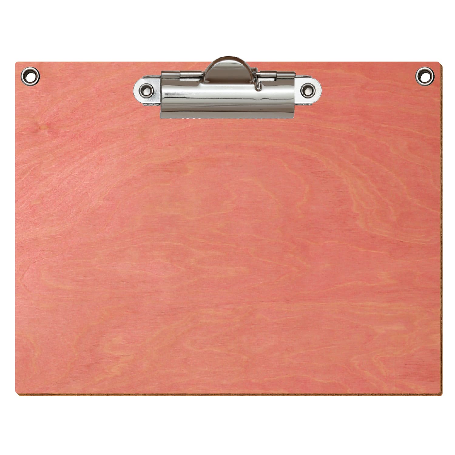 Klemmbrett Standardform Rosa mit 2 Ösen A6 querkant Zahnklemme silber
