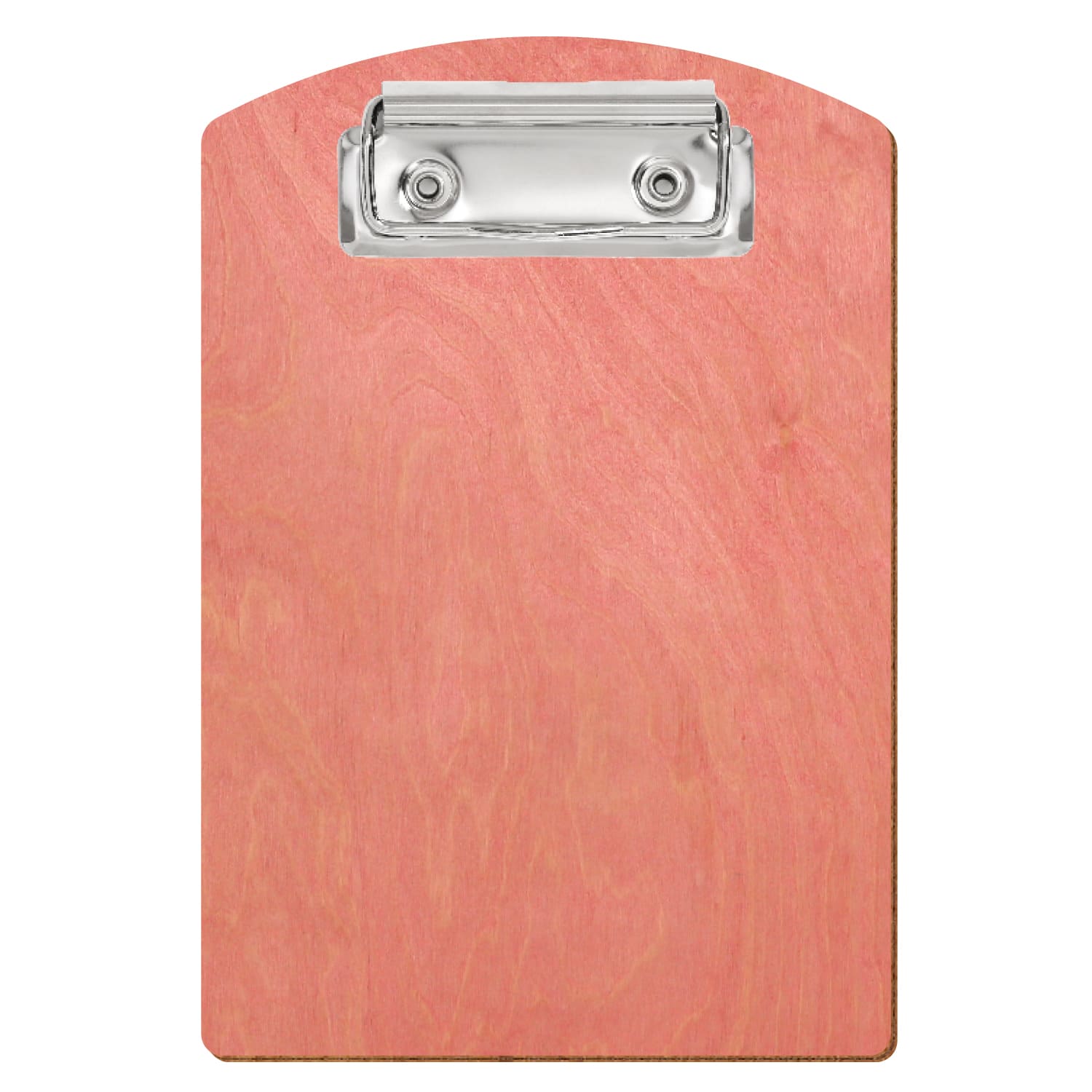 Klemmbrett Segmentform Rosa A6 hochkant Bügelklemme silber