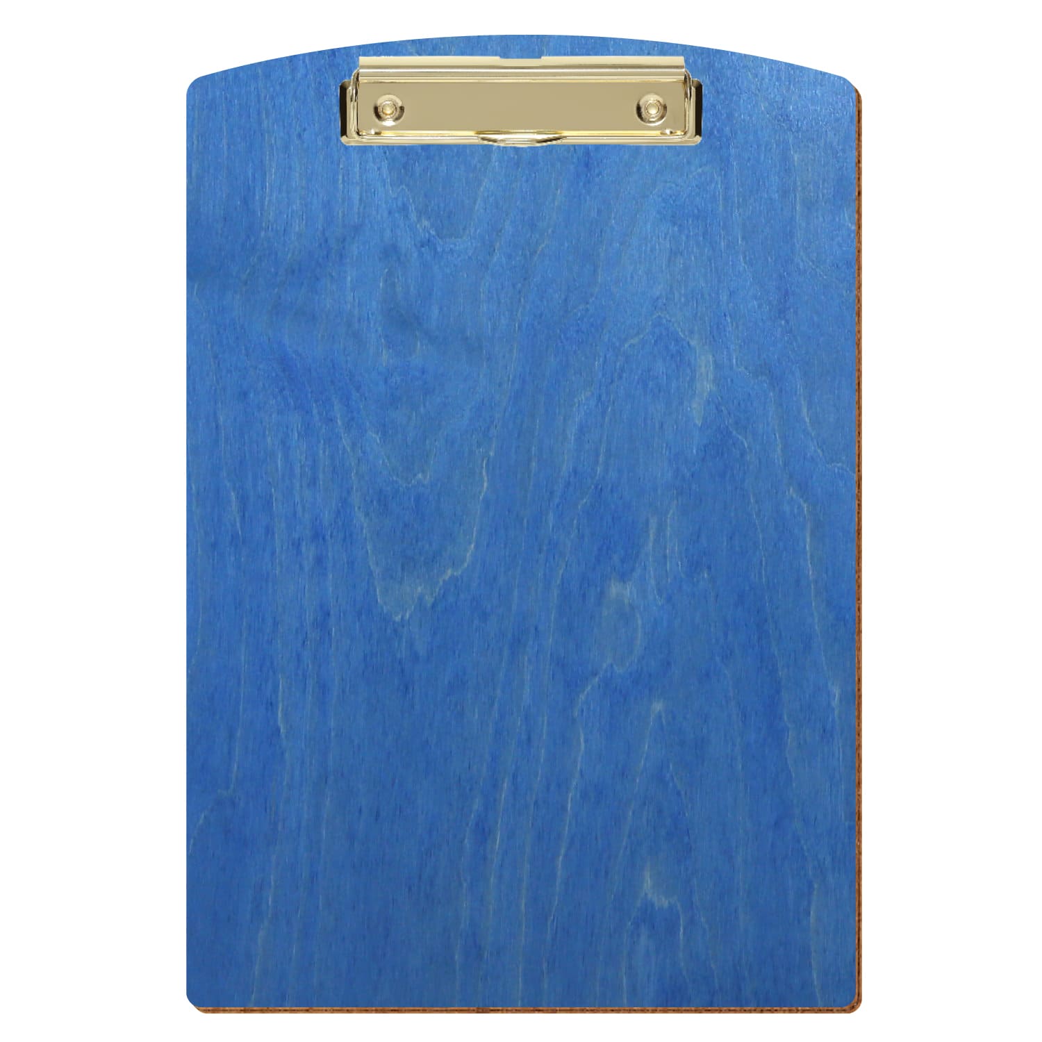 Klemmbrett Segmentform Kornblumenblau A4 hochkant Bügelklemme gold