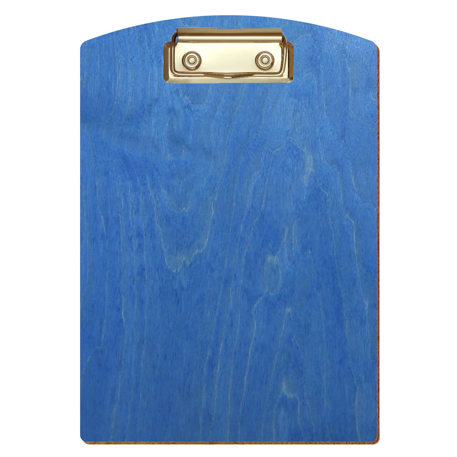Klemmbrett Segmentform Kornblumenblau A5 hochkant Bügelklemme gold