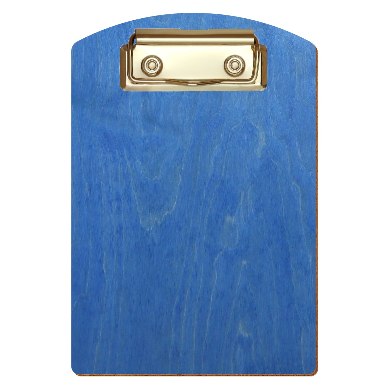 Klemmbrett Segmentform Kornblumenblau A6 hochkant Bügelklemme gold