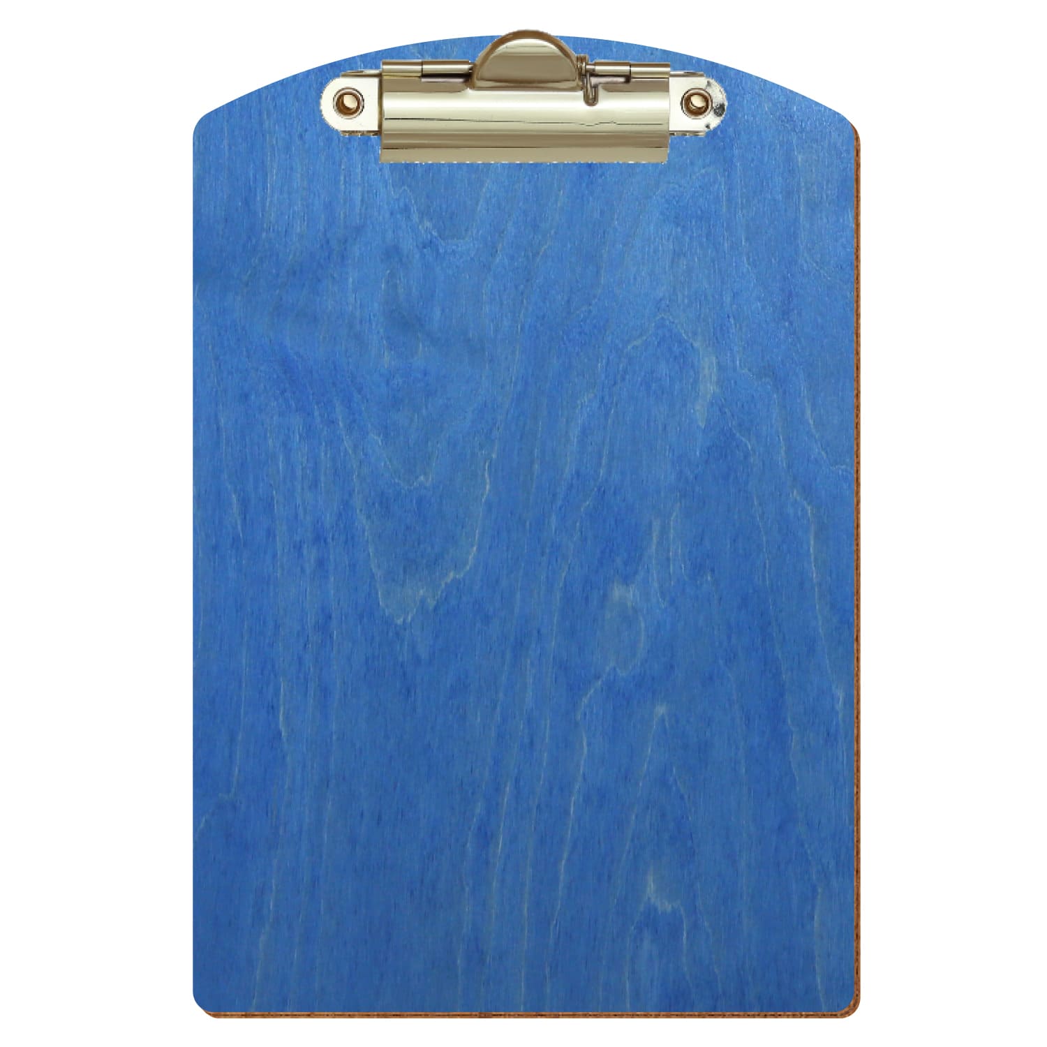 Klemmbrett Segmentform Kornblumenblau A6 hochkant Zahnklemme gold
