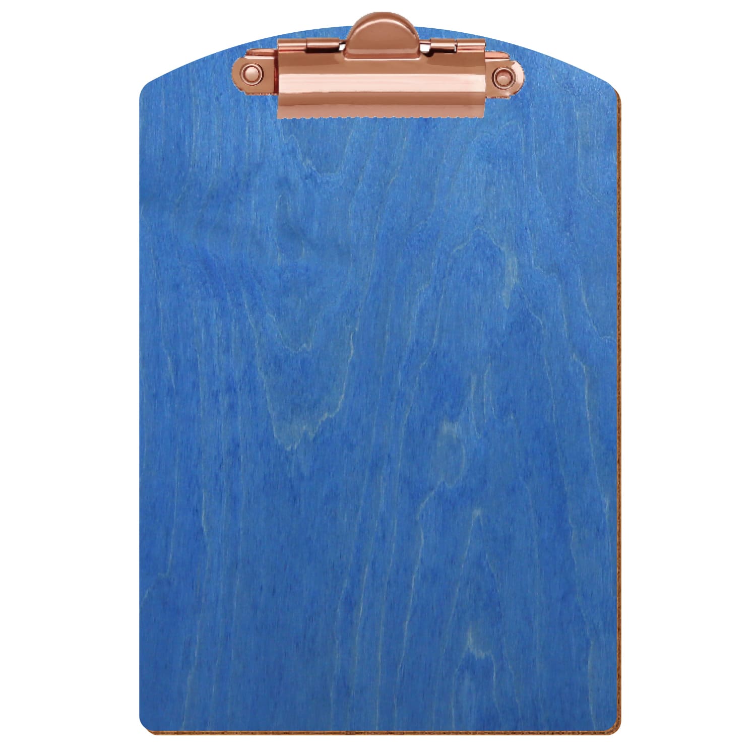 Klemmbrett Segmentform Kornblumenblau A6 hochkant Zahnklemme roségold