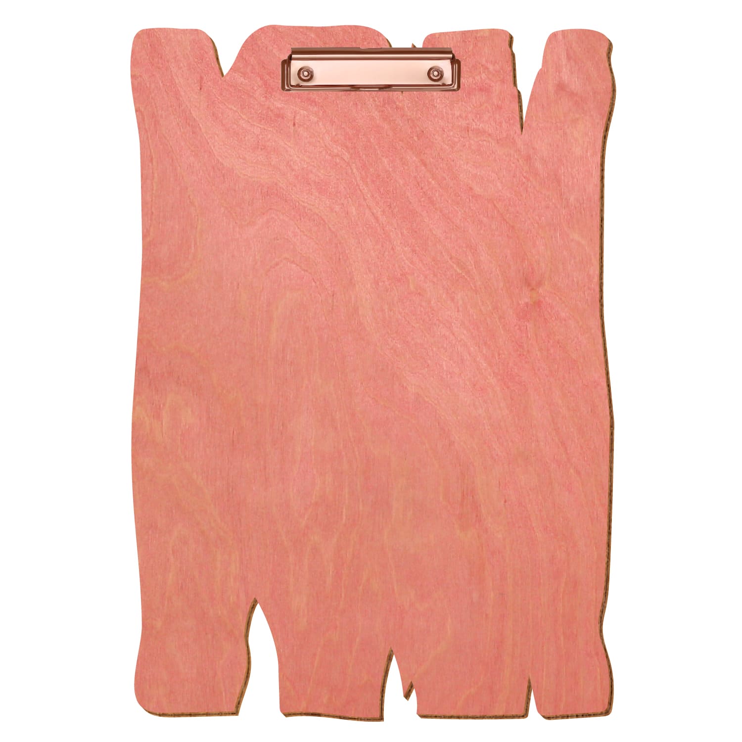 Klemmbrett Holzbrettform Rosa A3 hochkant Bügelklemme roségold
