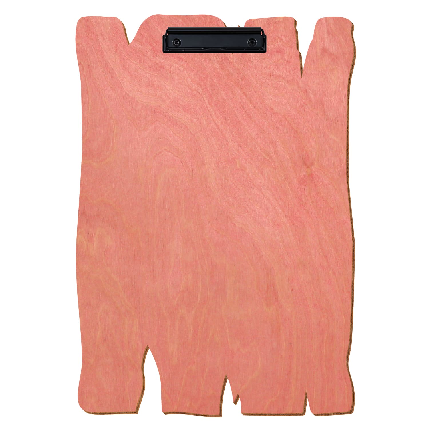 Klemmbrett Holzbrettform Rosa A3 hochkant Bügelklemme schwarz