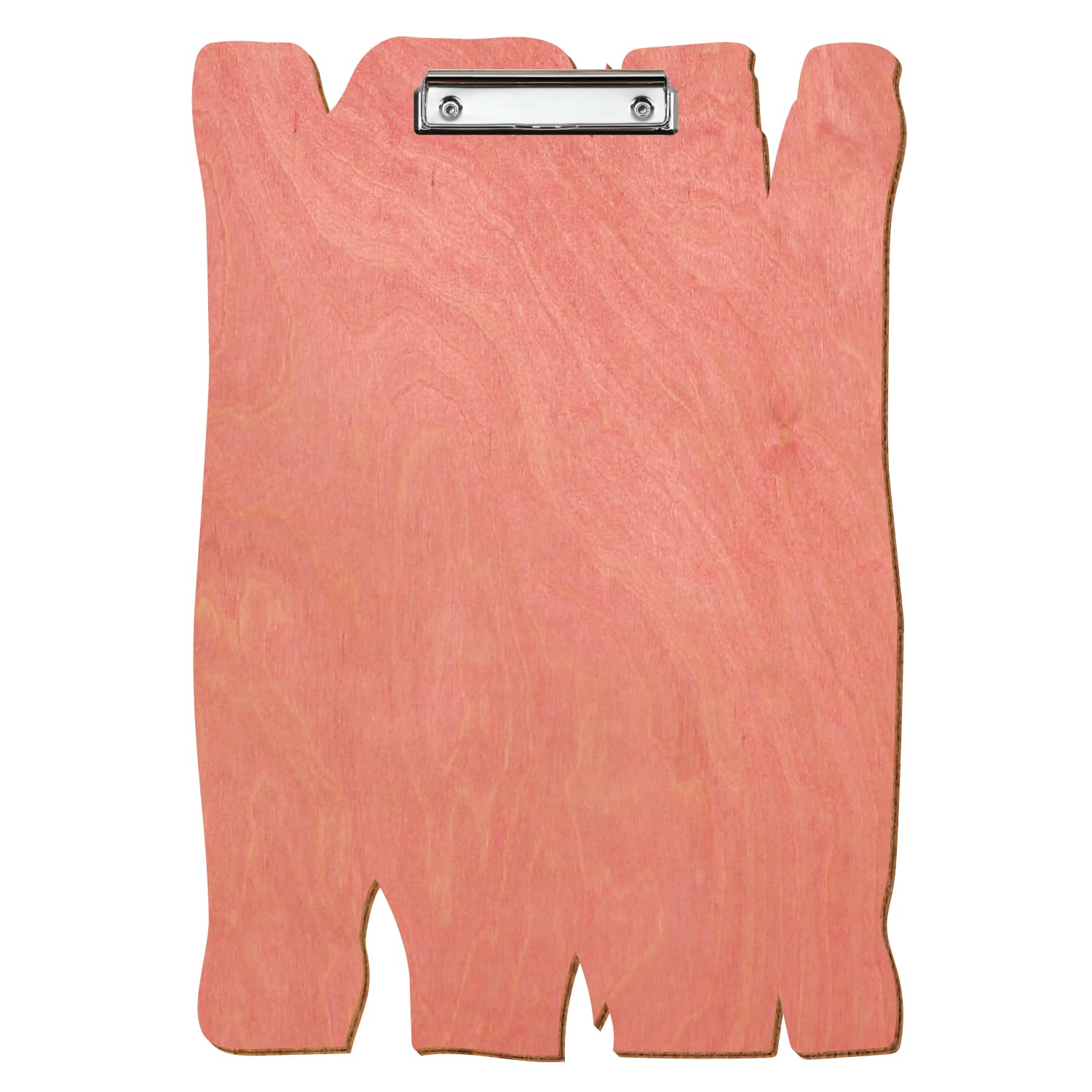Klemmbrett Holzbrettform Rosa A3 hochkant Bügelklemme silber