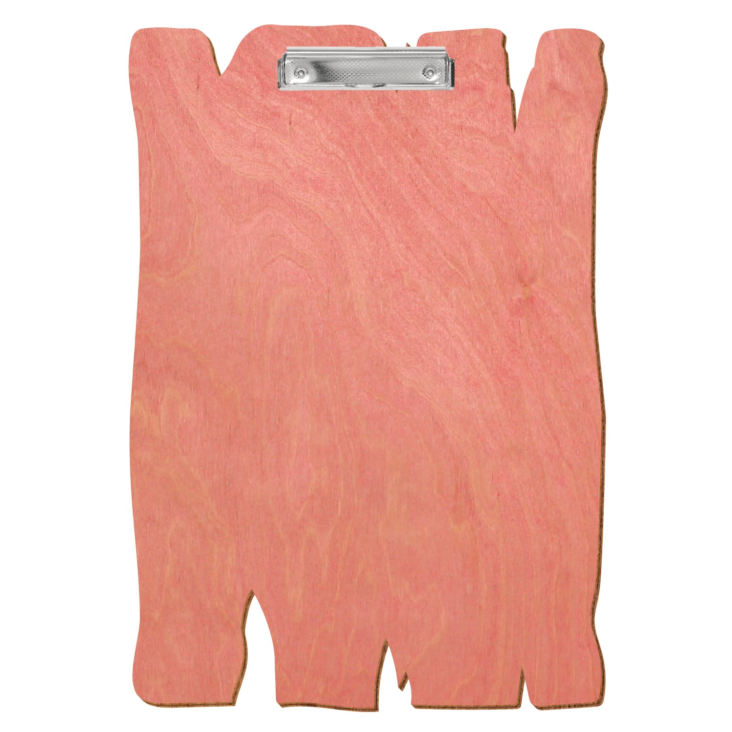 Klemmbrett Holzbrettform Rosa A3 hochkant Bügelklemme silber carbon