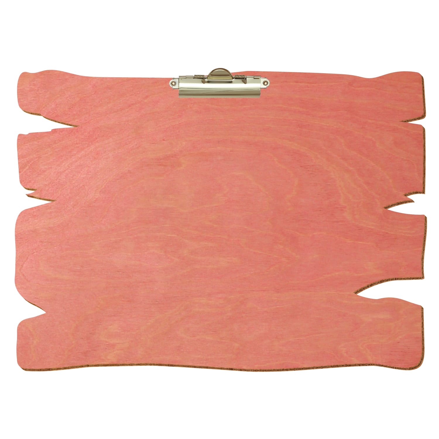 Klemmbrett Holzbrettform Rosa A3 querkant Zahnklemme gold
