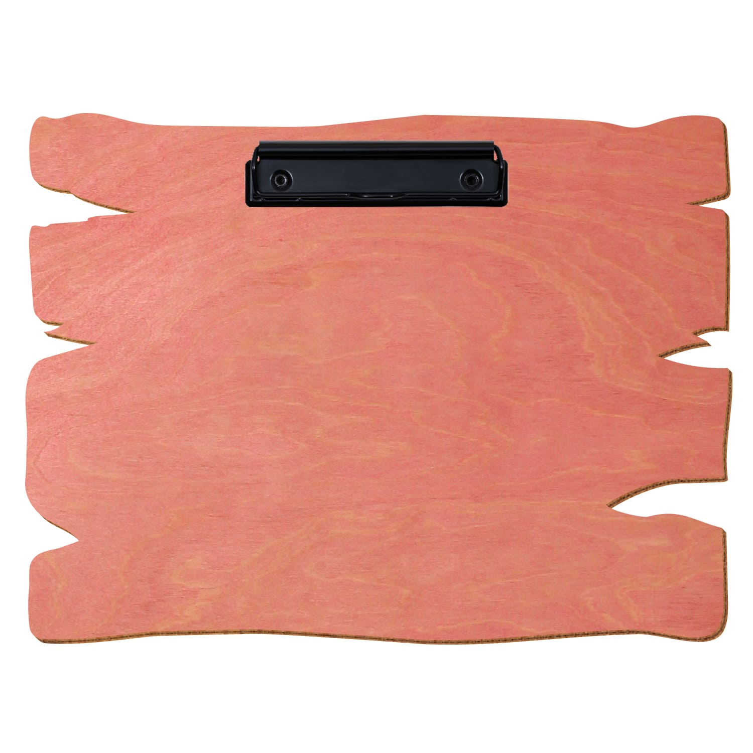 Klemmbrett Holzbrettform Rosa A4 querkant Bügelklemme schwarz