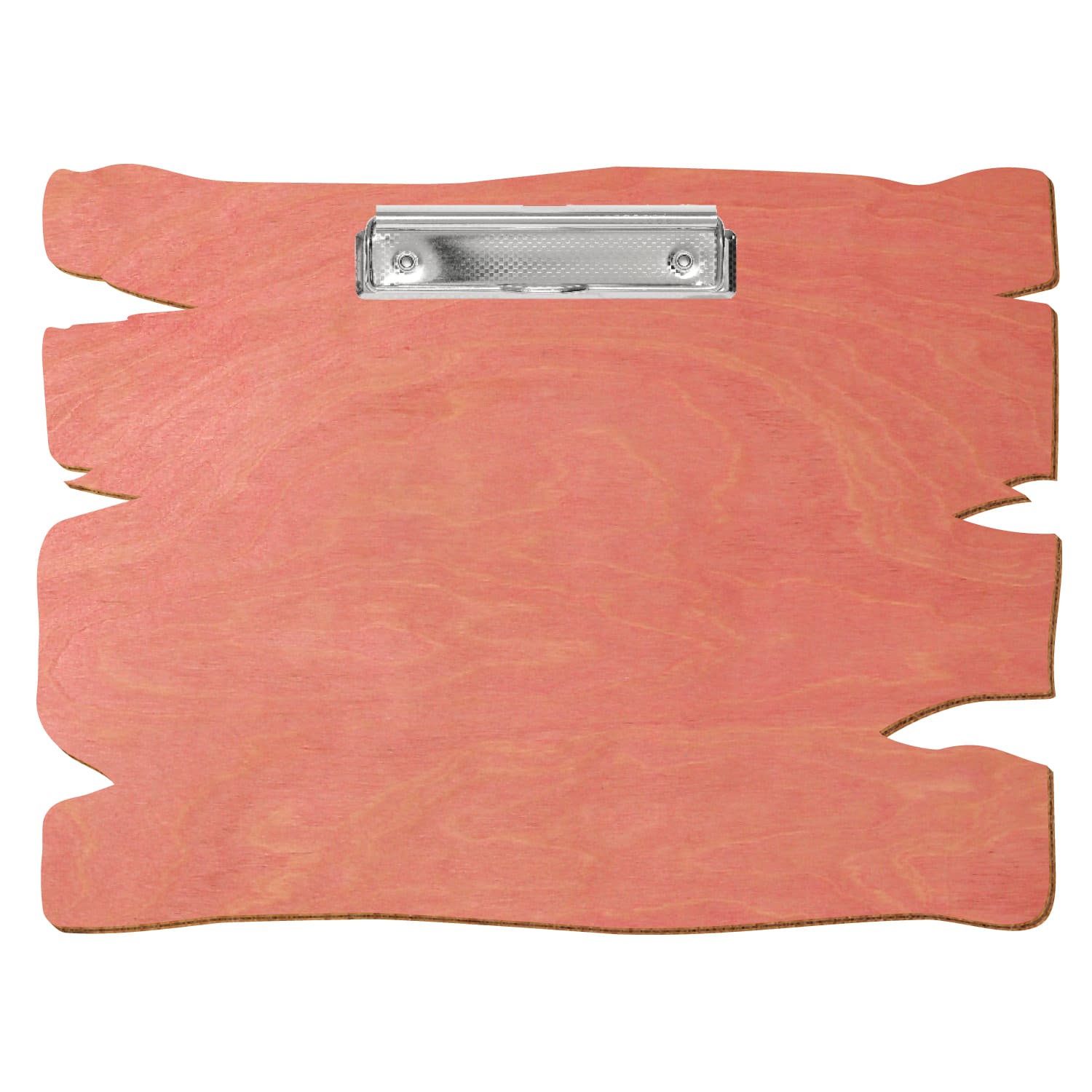 Klemmbrett Holzbrettform Rosa A4 querkant Bügelklemme silber carbon