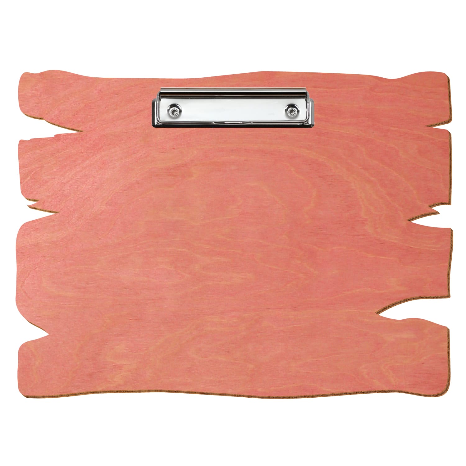 Klemmbrett Holzbrettform Rosa A4 querkant Bügelklemme silber