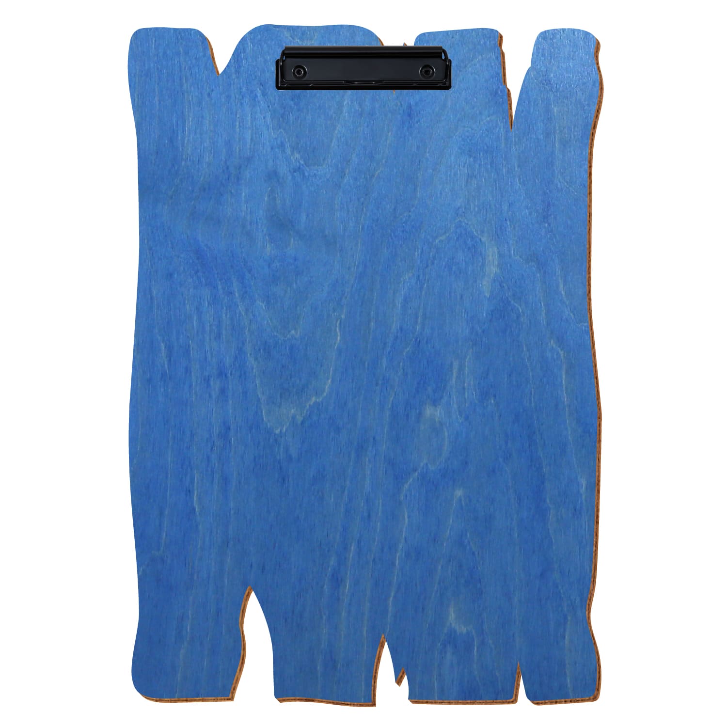 Klemmbrett Holzbrettform Kornblumenblau A3 hochkant Bügelklemme schwarz