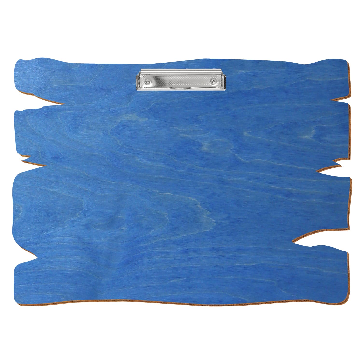 Klemmbrett Holzbrettform Kornblumenblau A3 querkant Bügelklemme silber carbon
