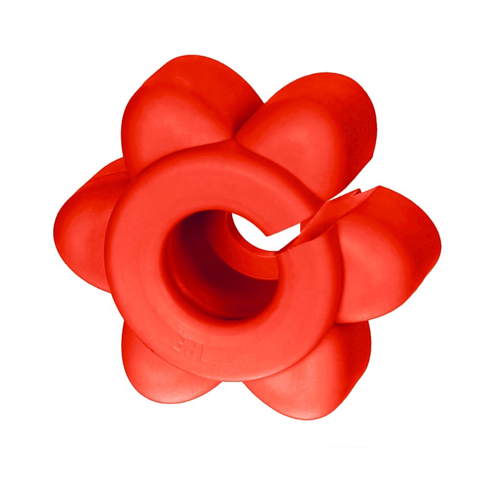Flaschenöffner Blume Aufschraubhilfe Leuchthellrot stehend