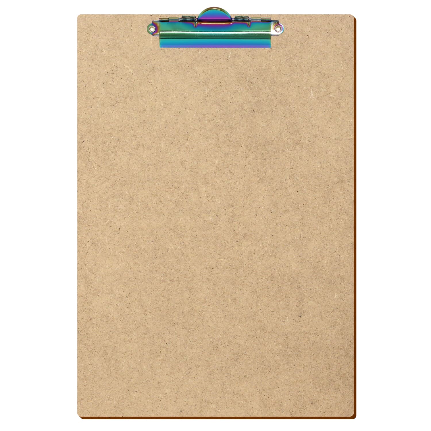 Klemmbrett Standardform HDF A4 hochkant Zahnklemme Regenbogen