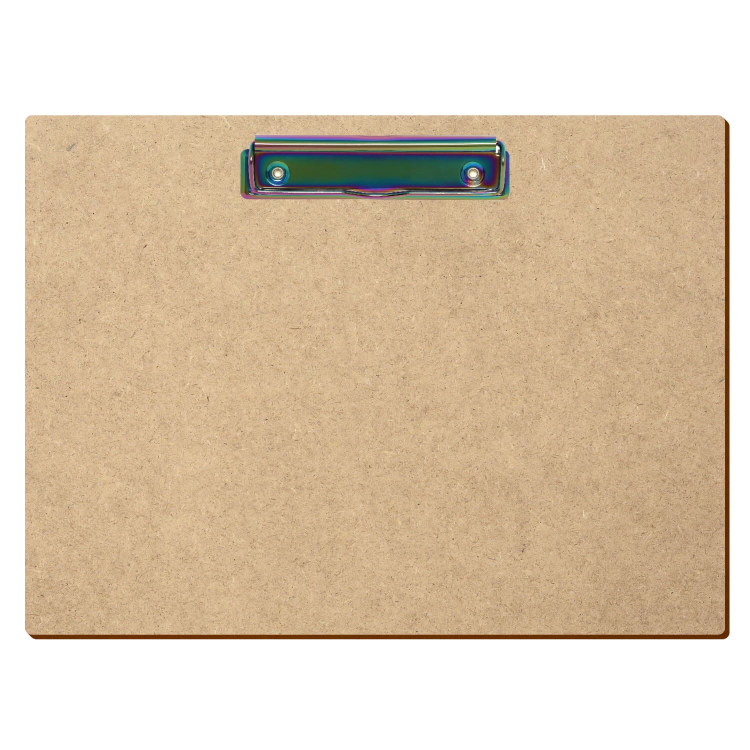 Klemmbrett Standardform HDF A4 querkant Bügelklemme Regenbogen