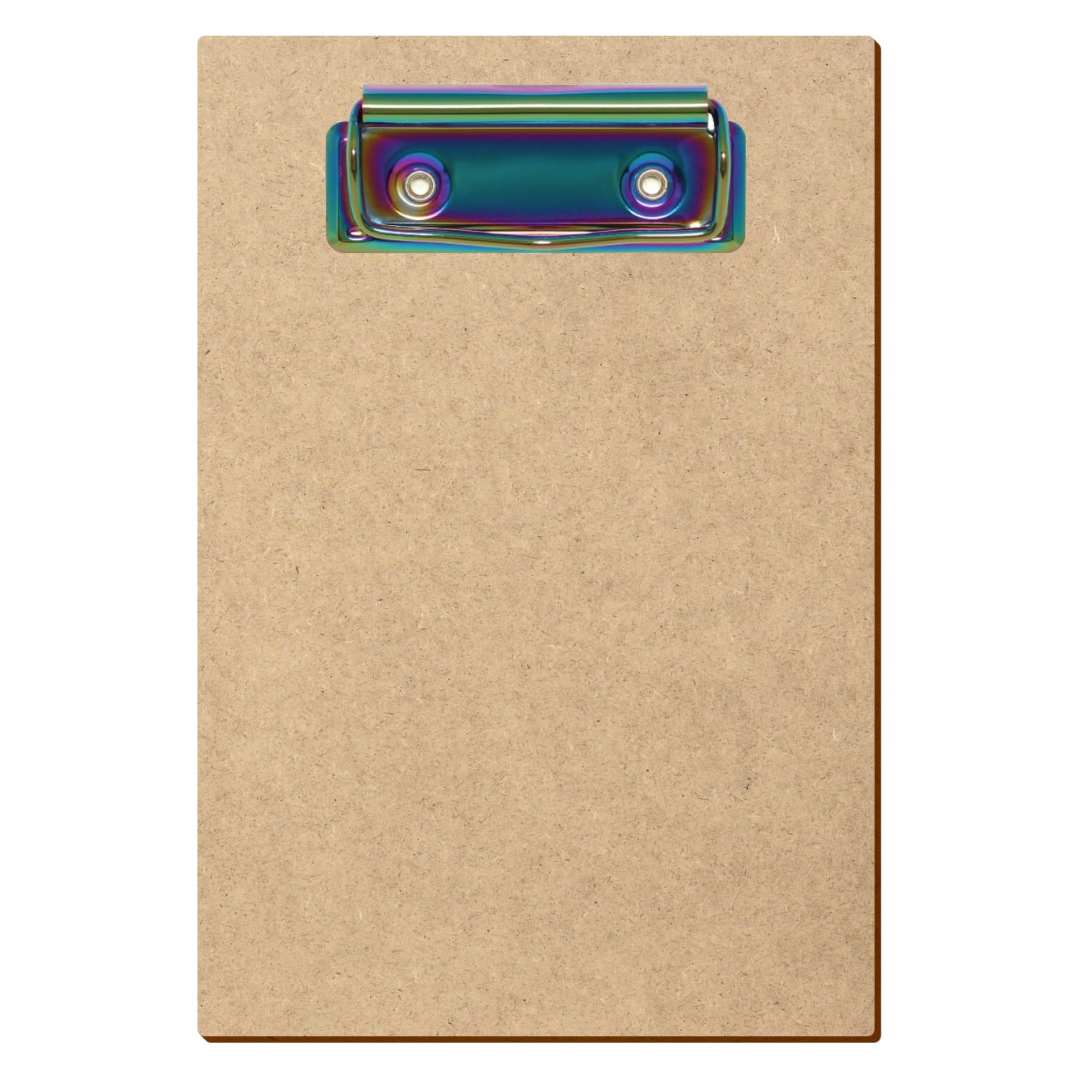 Klemmbrett Standardform HDF A6 hochkant Bügelklemme Regenbogen