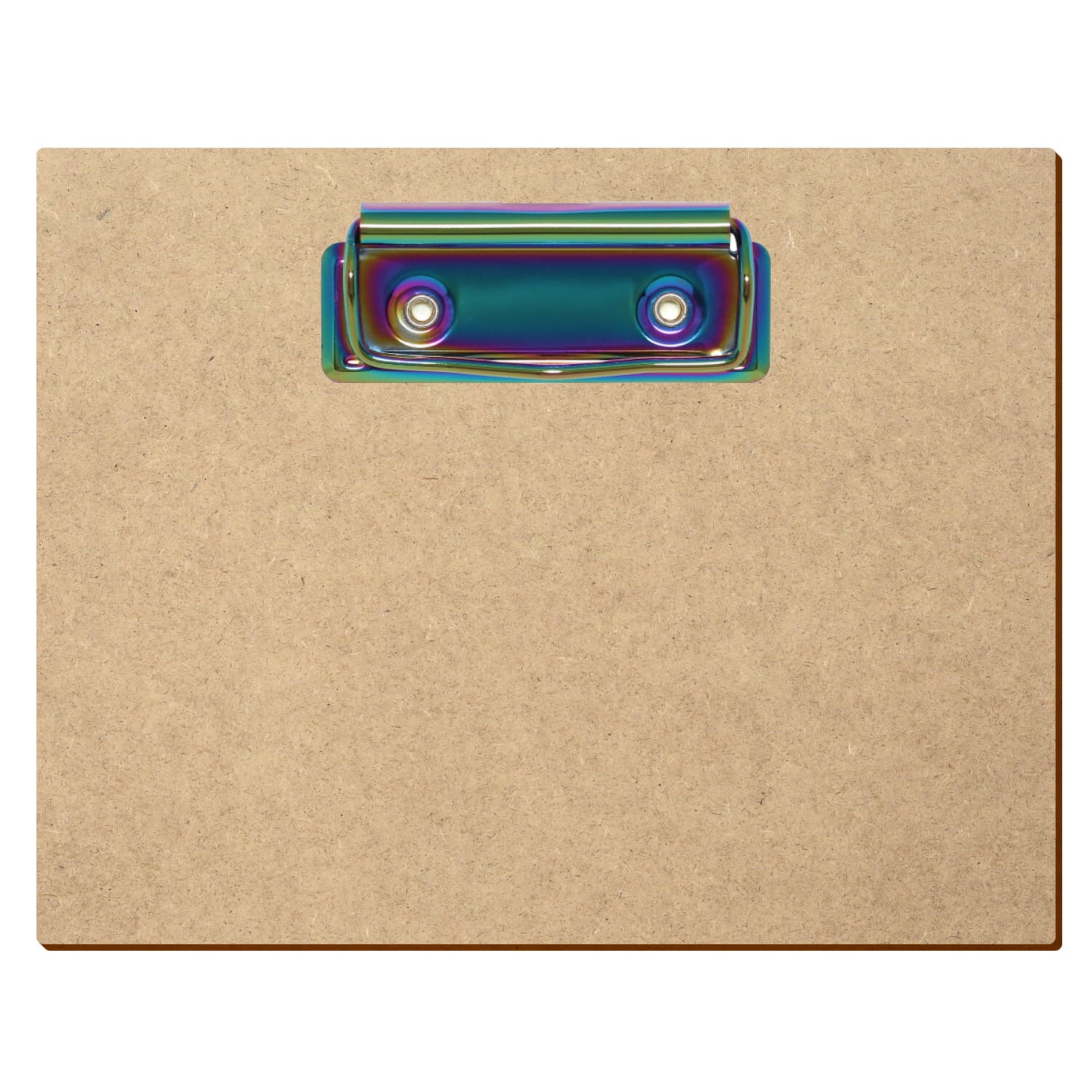 Klemmbrett Standardform HDF A6 querkant Bügelklemme Regenbogen