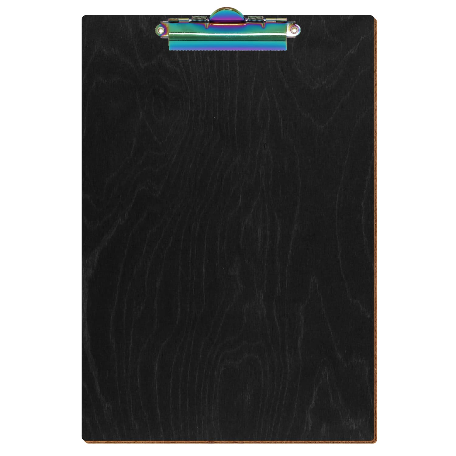 Klemmbrett Standardform Anthrazit A4 hochkant Zahnklemme Regenbogen