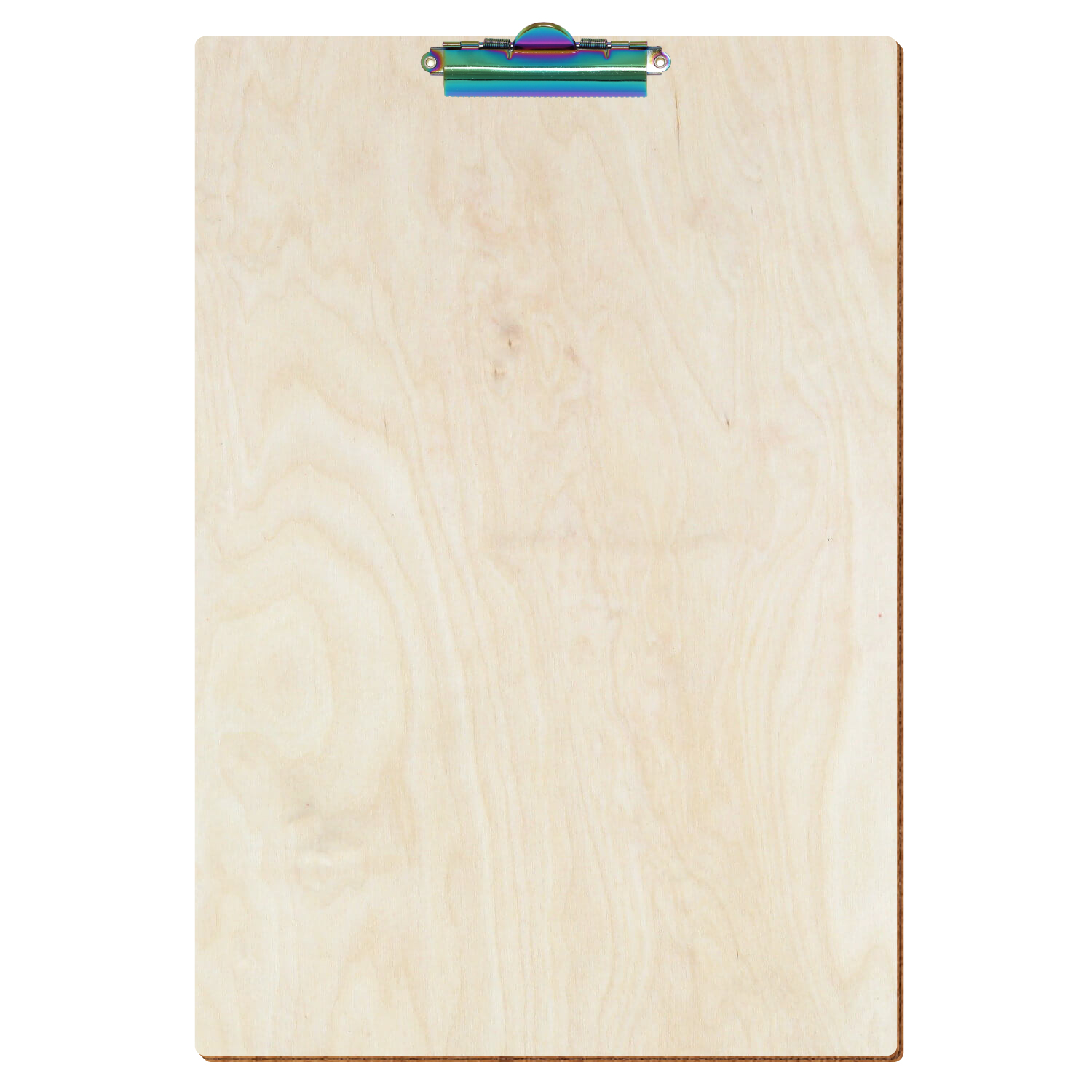 Klemmbrett Standardform Birke natur A3 hochkant Zahnklemme Regenbogen