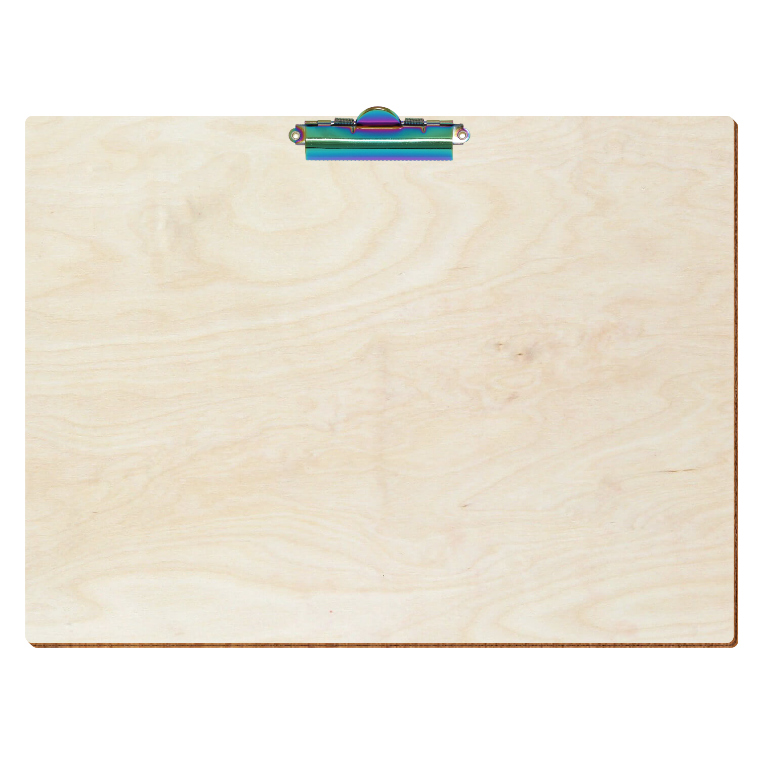 Klemmbrett Standardform Birke natur A3 querkant Zahnklemme Regenbogen