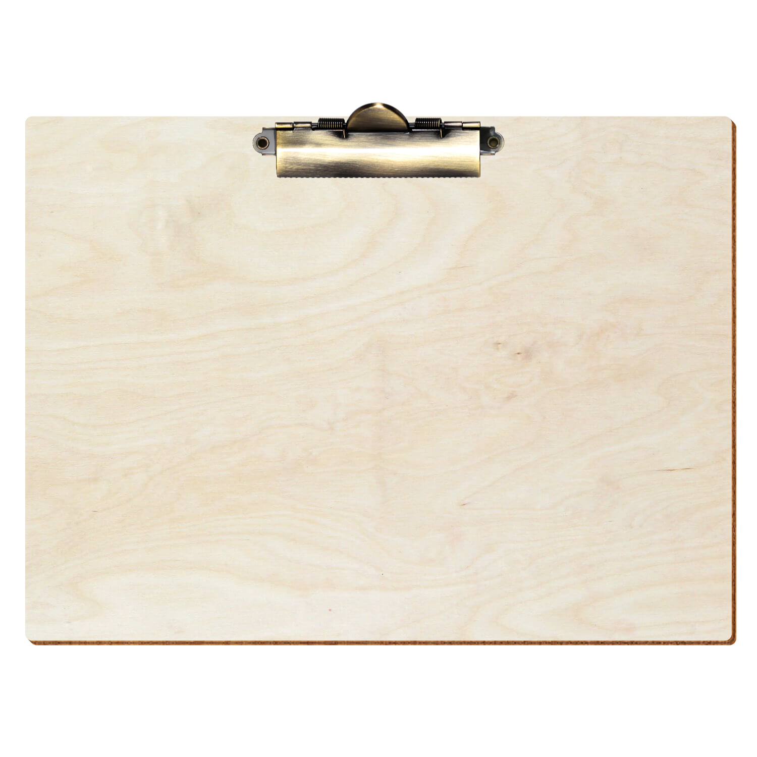 Klemmbrett Standardform Birke natur A4 querkant Zahnklemme antik