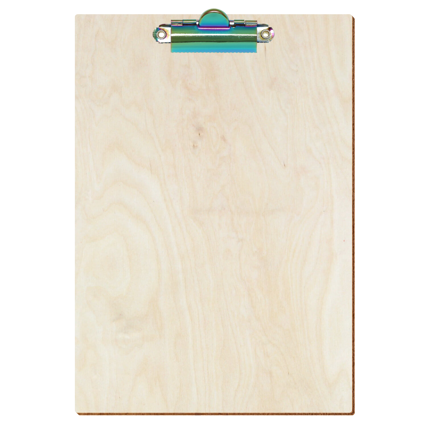 Klemmbrett Standardform Birke natur A5 hochkant Zahnklemme Regenbogen