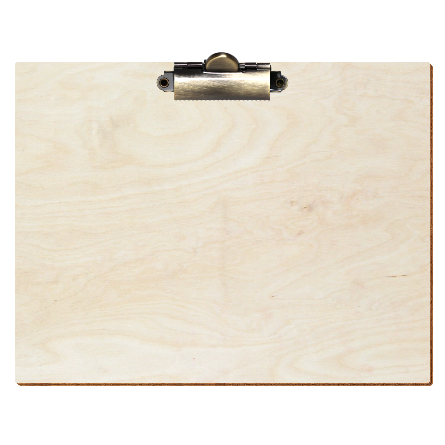 Klemmbrett Standardform Birke natur A5 querkant Zahnklemme antik