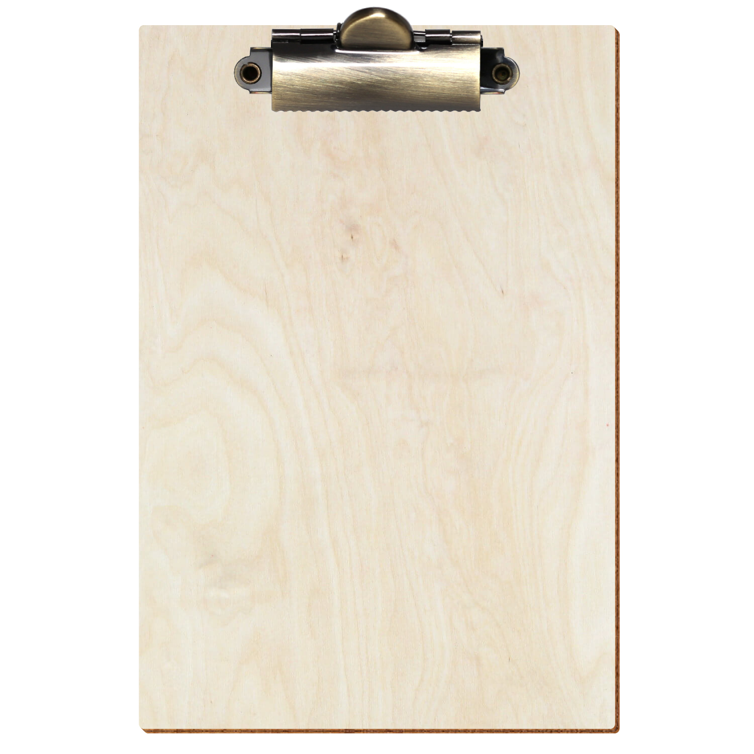 Klemmbrett Standardform Birke natur A6 hochkant Zahnklemme antik